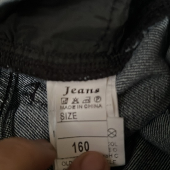 Black Crown Jeans, SZ 160, Waist 12”, Length 35”, New Condition-See notes - Picture 9 of 10
